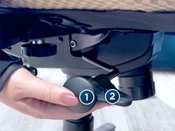 A woman sitting in a styled room on the office chair