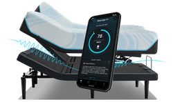 Split King mattress on an Ergo base showcasing Sleeptracker AI