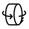 An icon representing wheels on the tempur-pedic office chair
